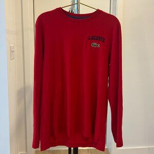 Red Long Sleeve Lacoste Shirt